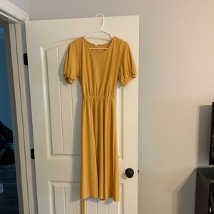 Mustard PinkBlush Maternity Dress